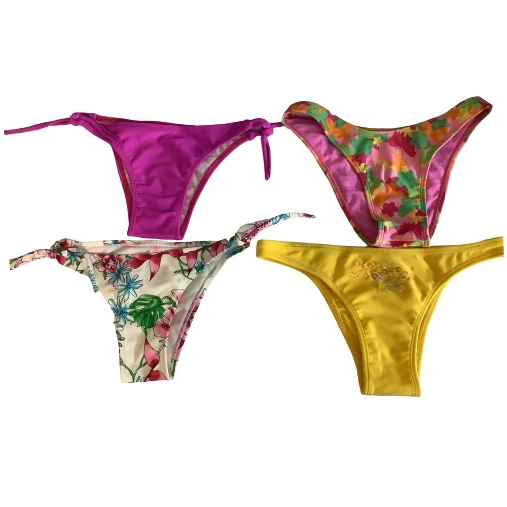 Recco Size Large Brazilian Bikini Bottom Bundle of 4. New